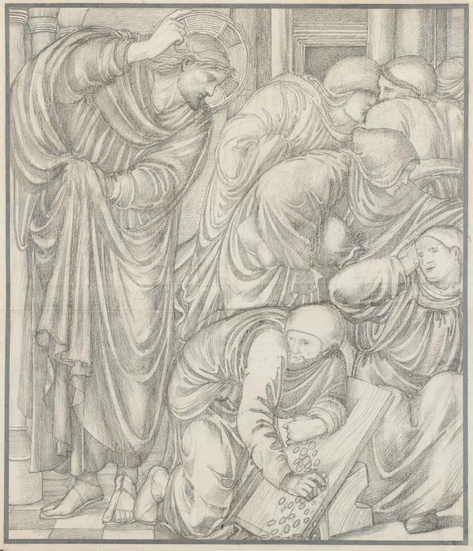Sir Edward Coley Burne-Jones - Christ Cleansing the Temple