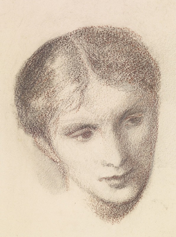 Sir Edward Coley Burne-Jones - Female – Head Study of a Woman