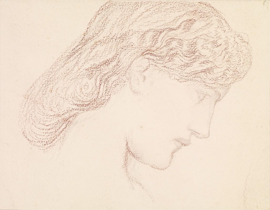 Sir Edward Coley Burne-Jones - Female – Head Study of Augusta Jones