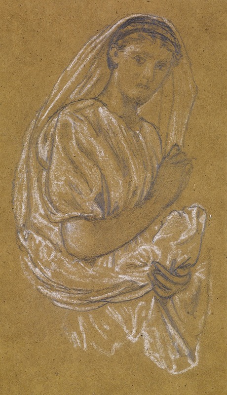 Sir Edward Coley Burne-Jones - St Theophilus and the Angel – Study of a Court Lady