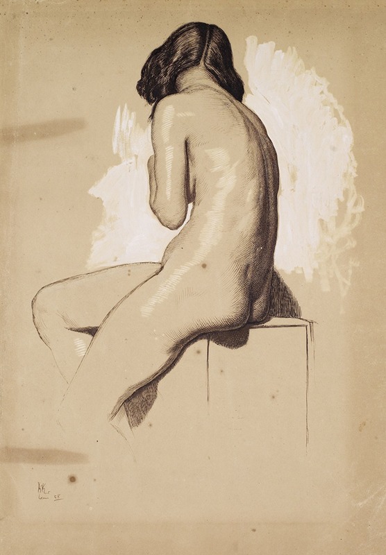 William Holman Hunt - Female Nude – Study from behind