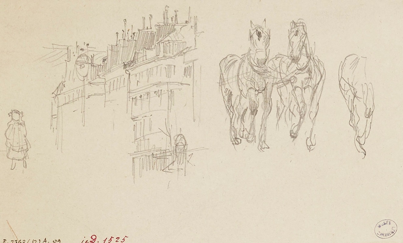 Frédéric Houbron - Façades d’immeubles et chevaux