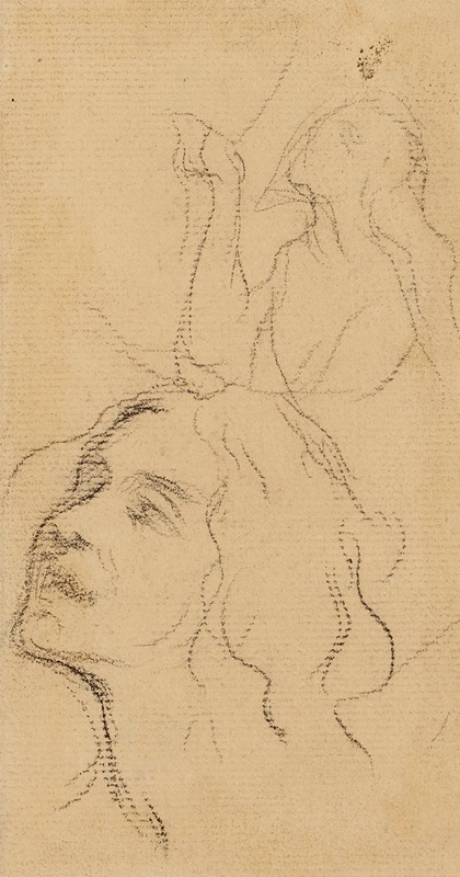 Henri Leopold Lévy - Etude d’une femme en buste et d’un visage de femme