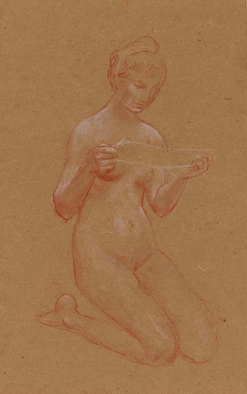 Luc-Olivier Merson - Femme nue à genoux