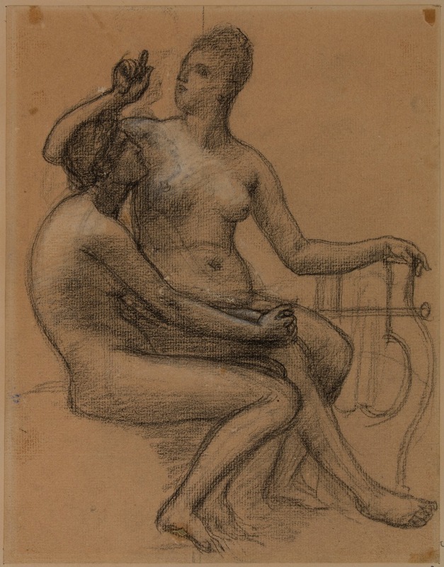 Pierre Puvis de Chavannes - Deux femmes nues assises