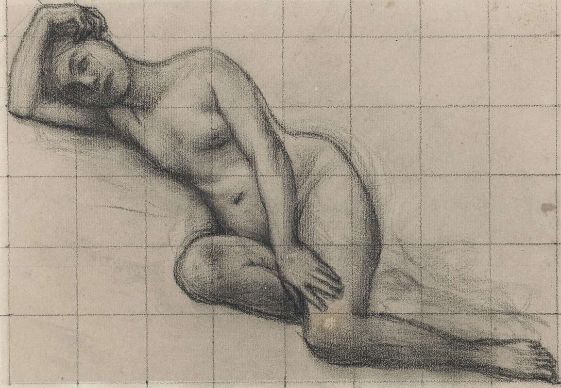 Pierre Puvis de Chavannes - Femme nue allongée
