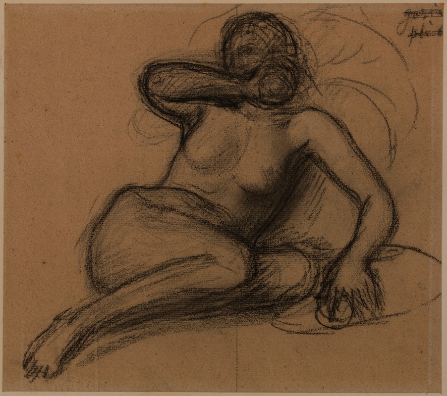 Pierre Puvis de Chavannes - Femme nue, à demi-étendue