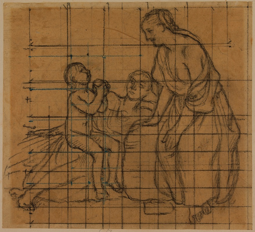 Pierre Puvis de Chavannes - Groupe composé de deux femmes et d’un enfant