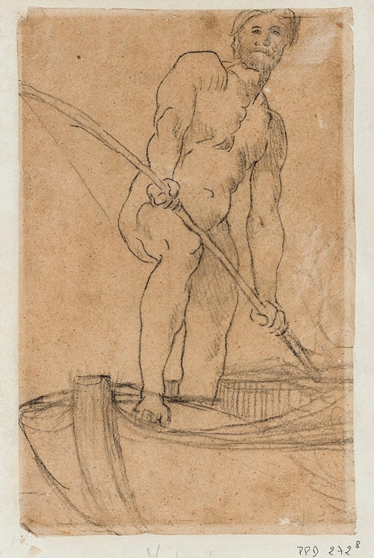 Pierre Puvis de Chavannes - Homme debout dans une barque
