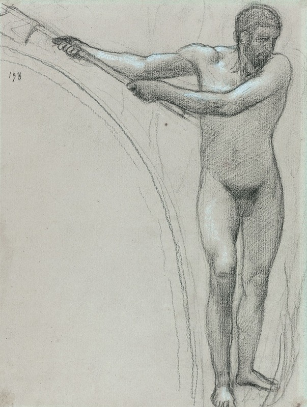 Pierre Puvis de Chavannes - Homme debout, brandissant une hache
