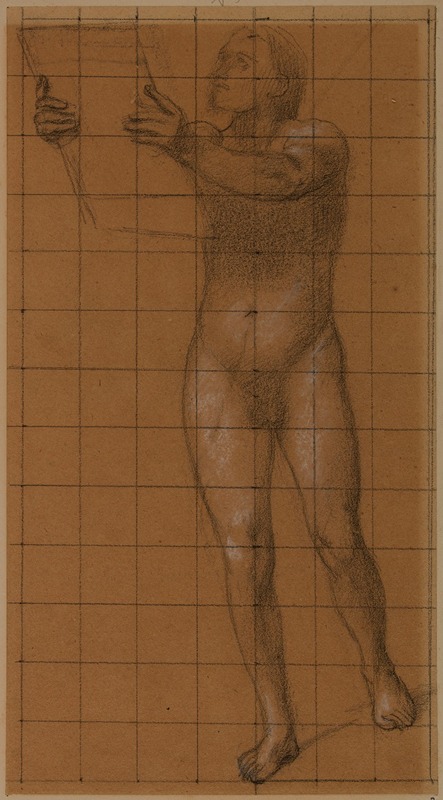 Pierre Puvis de Chavannes - Homme nu, de face tenant une tablette