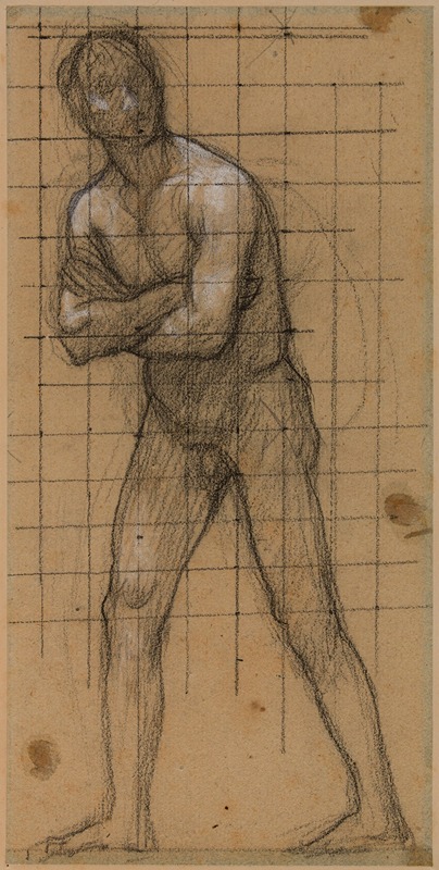 Pierre Puvis de Chavannes - Homme nu, debout, bras croisés