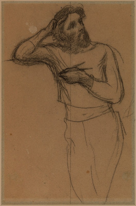 Pierre Puvis de Chavannes - Homme vêtu de face, vu jusqu’aux genoux