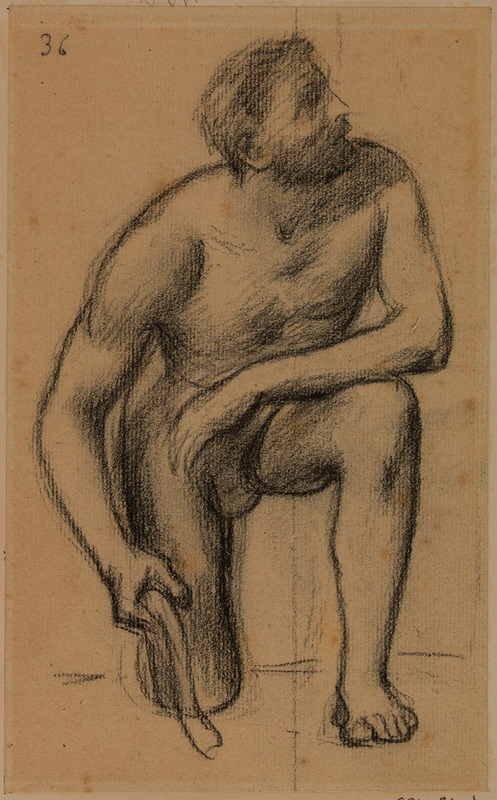 Pierre Puvis de Chavannes - Homme, le genou droit à terre