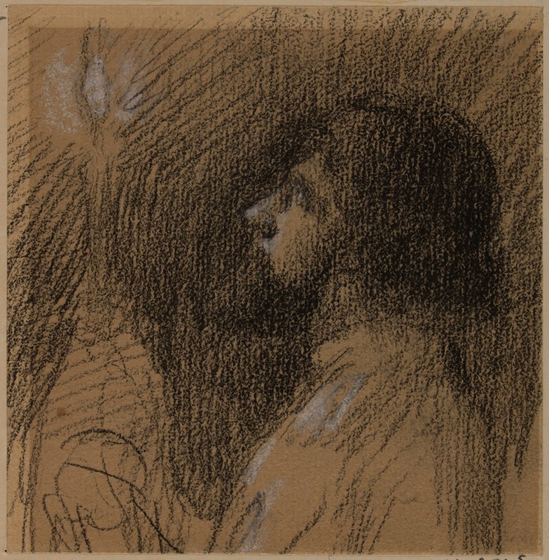 Pierre Puvis de Chavannes - Tête d’homme, de profil à gauche