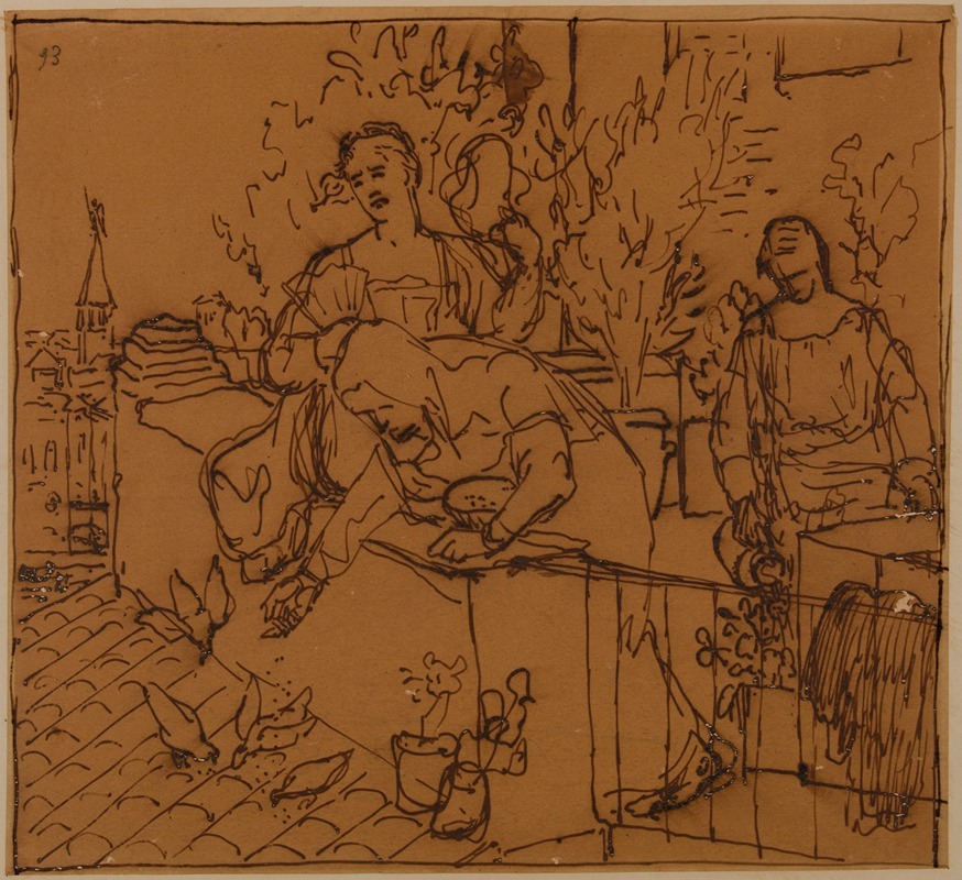 Pierre Puvis de Chavannes - Trois femmes sur une terrasse