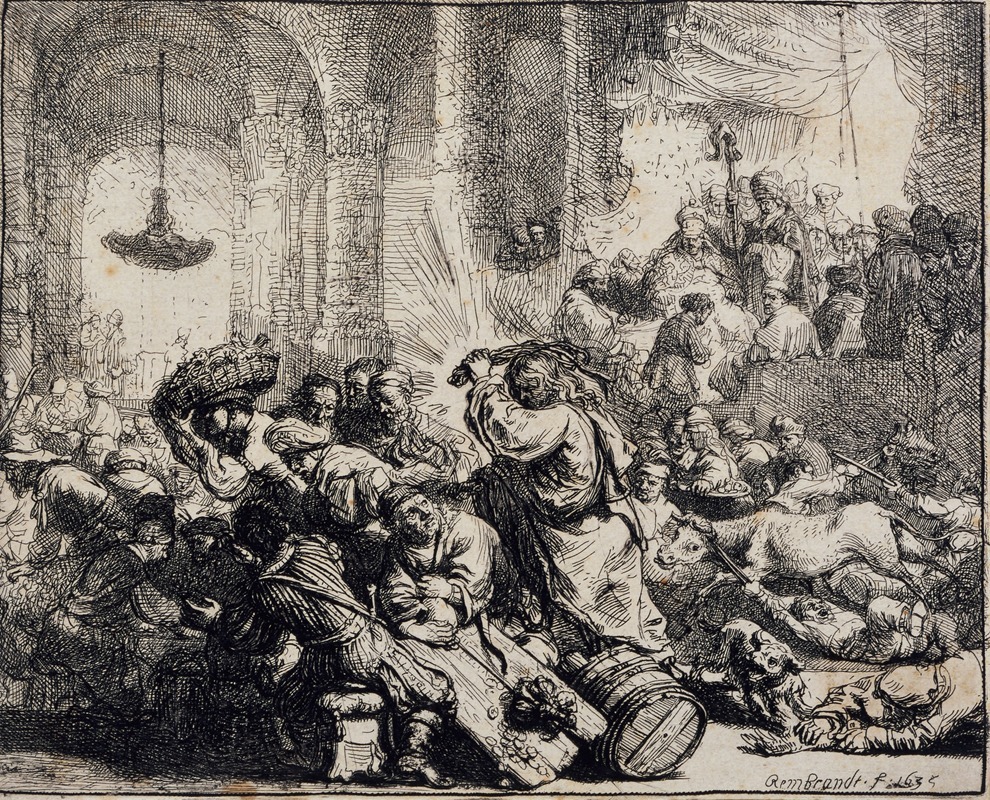 Rembrandt van Rijn - Christ Driving the Moneychangers from the Temple