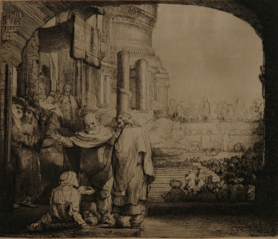 Rembrandt van Rijn - Peter and John at the Gate of the Temple