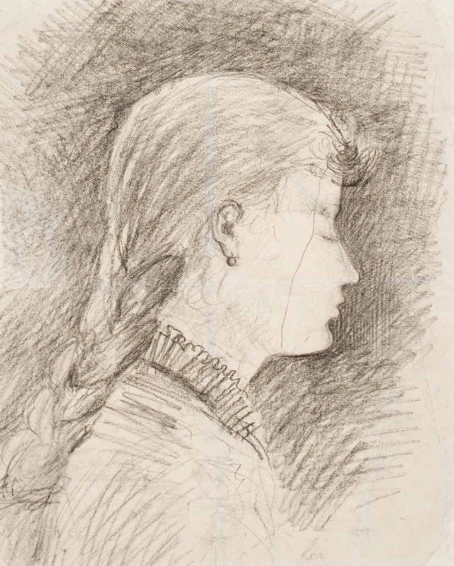 Akseli Gallen-Kallela - Head of a Girl (Gerda Ringbom, later Bergroth)