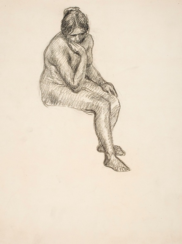 Alfred William Finch - Malliharjoitelma, istuva nainen