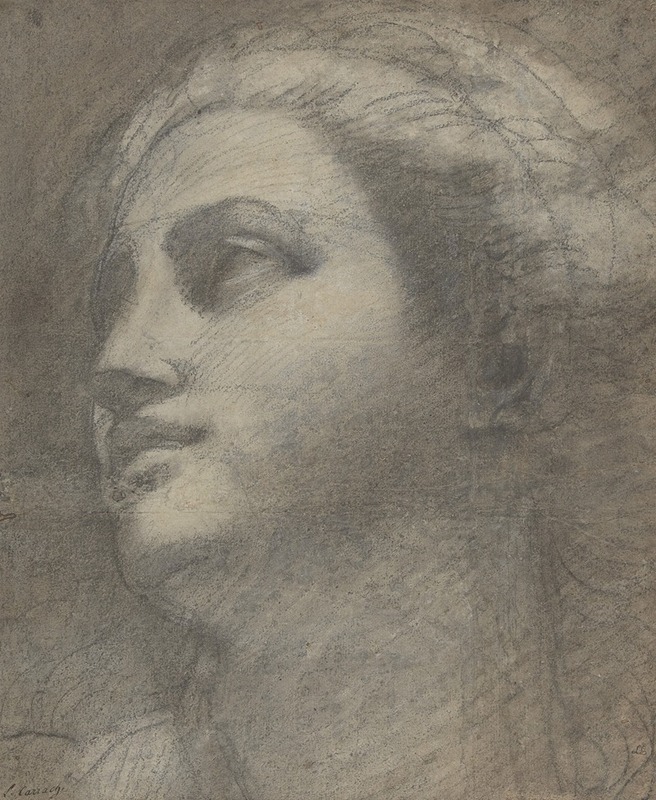 Annibale Carracci - Head of a Woman Looking to Upper Left