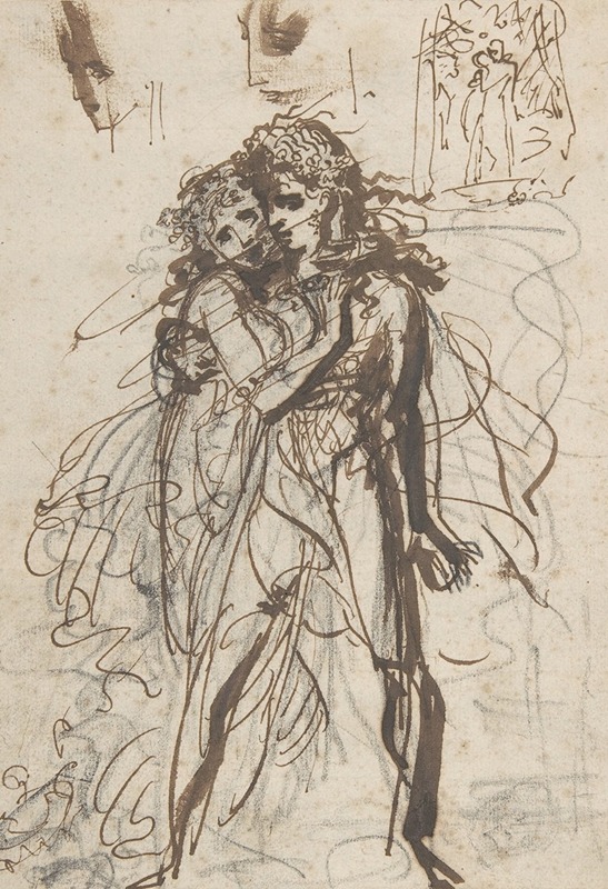 Antoine-Jean Gros - A Man and a Woman Embracing
