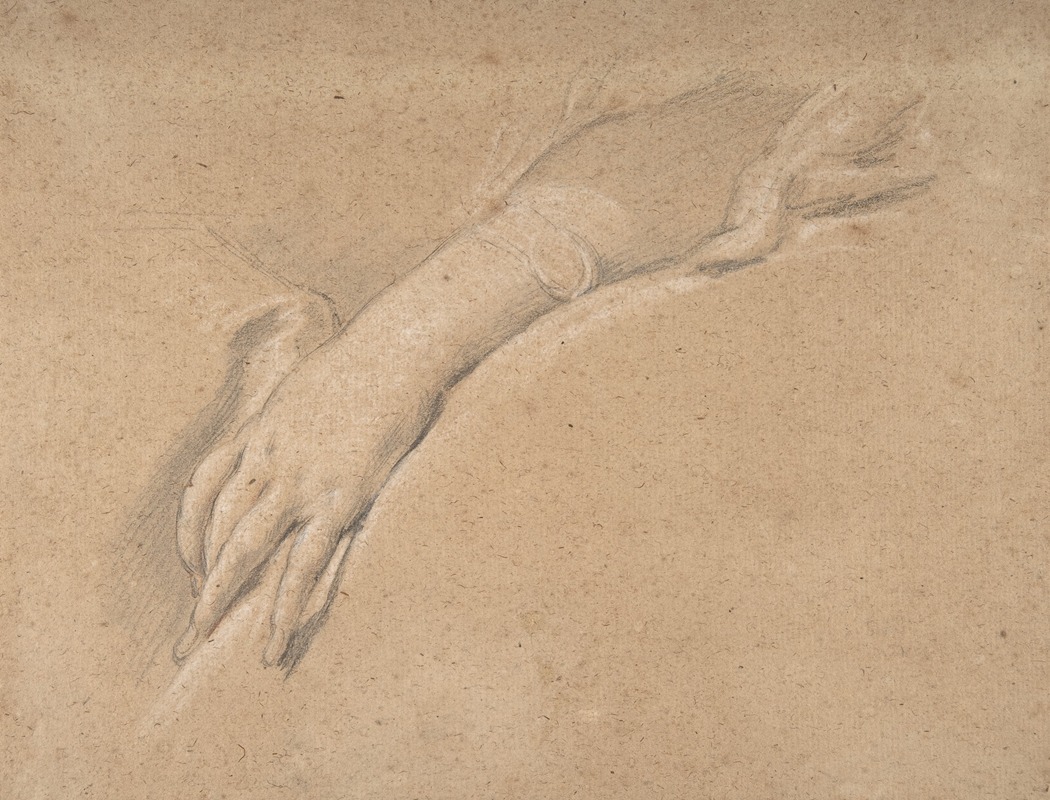 François Boucher - Study of the left hand of Mme de Pompadour
