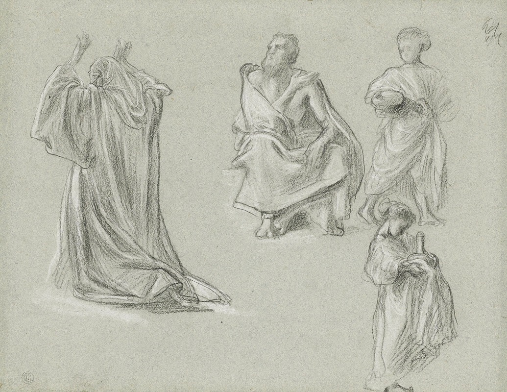 Frederic Leighton - A sheet of figure studies