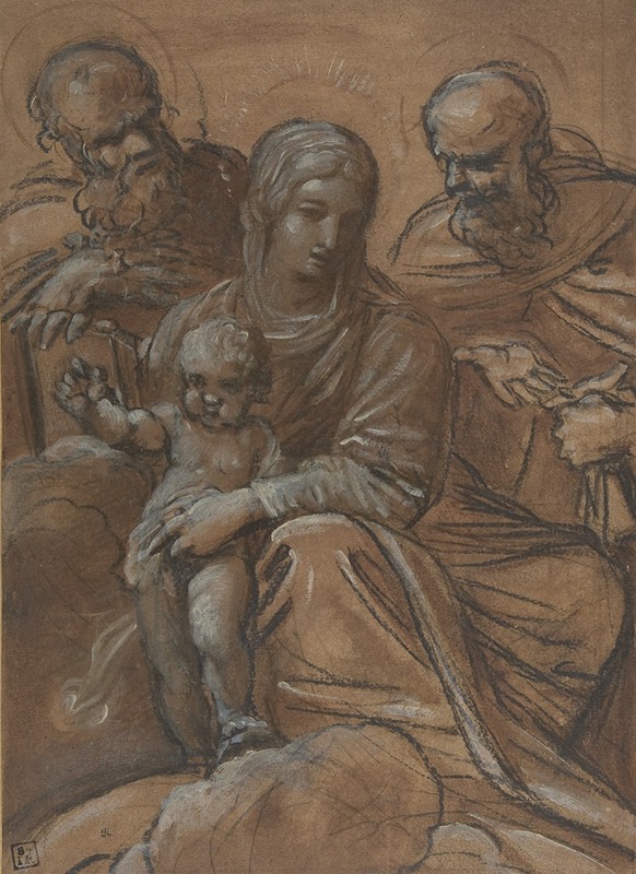 Giacomo Cavedone - The Virgin and Child with Two Male Saints