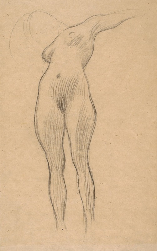 Gustav Klimt - Floating Woman with Outstretched Arm (Study for ‘Medicine’)