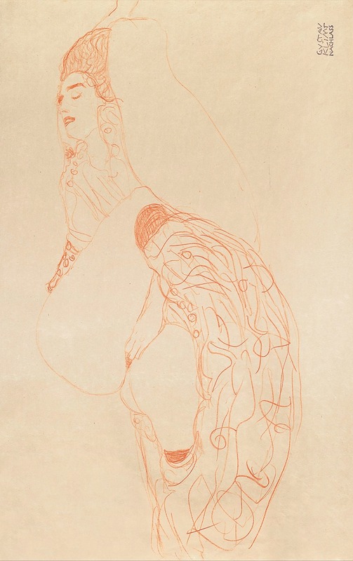 Gustav Klimt - Reclining Semi-Nude (Masturbating)