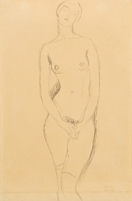 Gustav Klimt - Standing female nude
