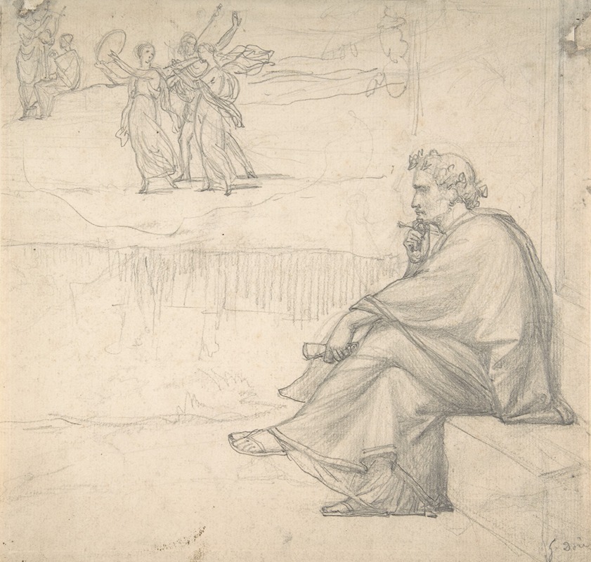 Gustave Doré - Male figure in classical costume