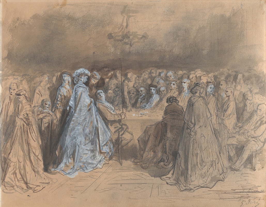 Gustave Doré - Pauline Viardot Gambling at Baden-Baden