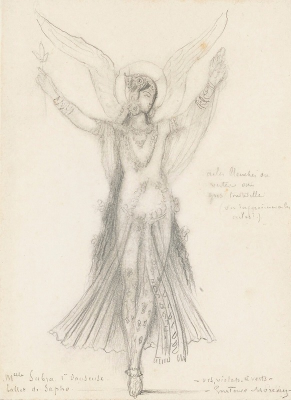 Gustave Moreau - Première Danseuse. Mademoiselle Subra. Ballet De Sapho