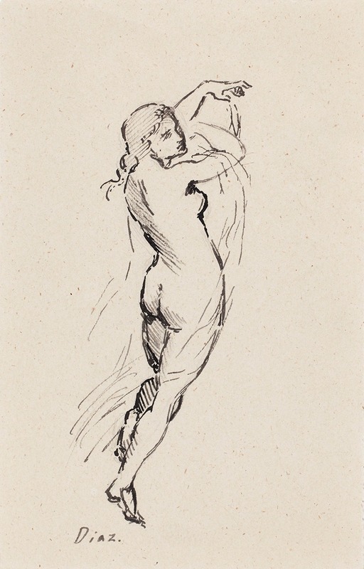 Helene Schjerfbeck - Tanssiva alaston nainen, Diaz de la Penan mukaan