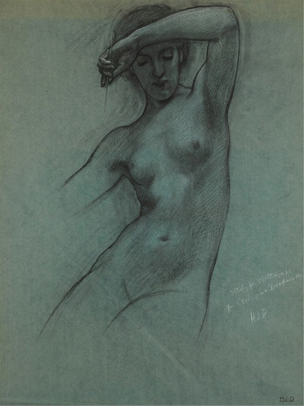 Herbert James Draper - Study of a Water-nymph for ‘Prospero Summoning Nymphs and Deities’