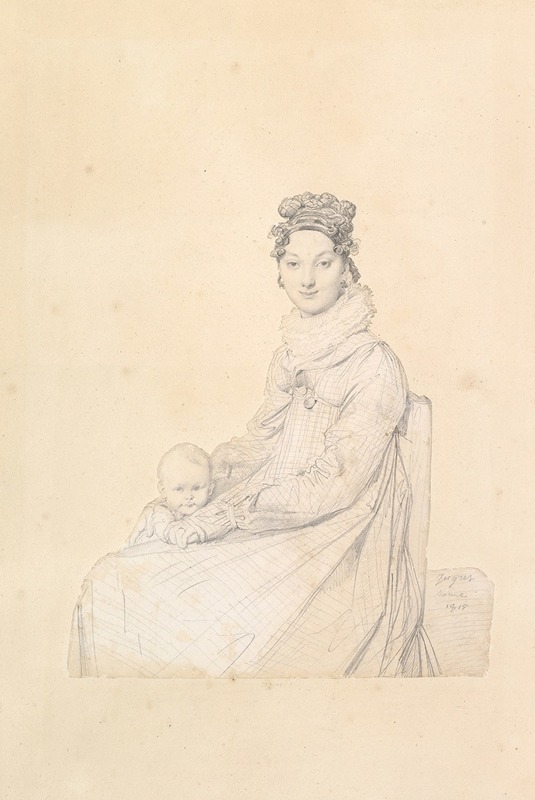 Jean Auguste Dominique Ingres - Madame Alexandre Lethière, née Rosa Meli, and Her Daughter, Letizia