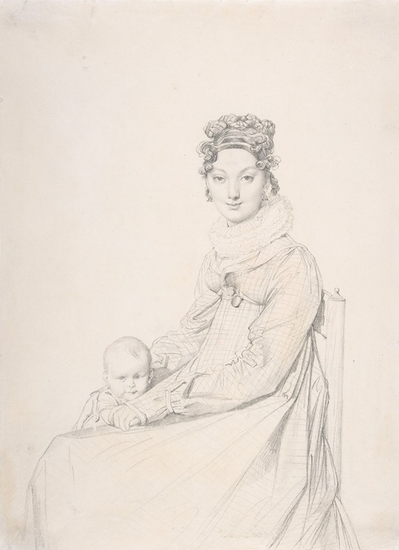 Jean Auguste Dominique Ingres - Madame Alexandre Lethière and Her Daughter Letizia