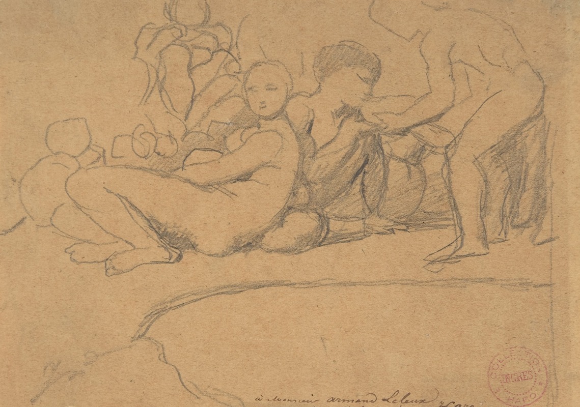 Jean Auguste Dominique Ingres - Nude Figures for L’Âge d’Or, Château de Dampierre