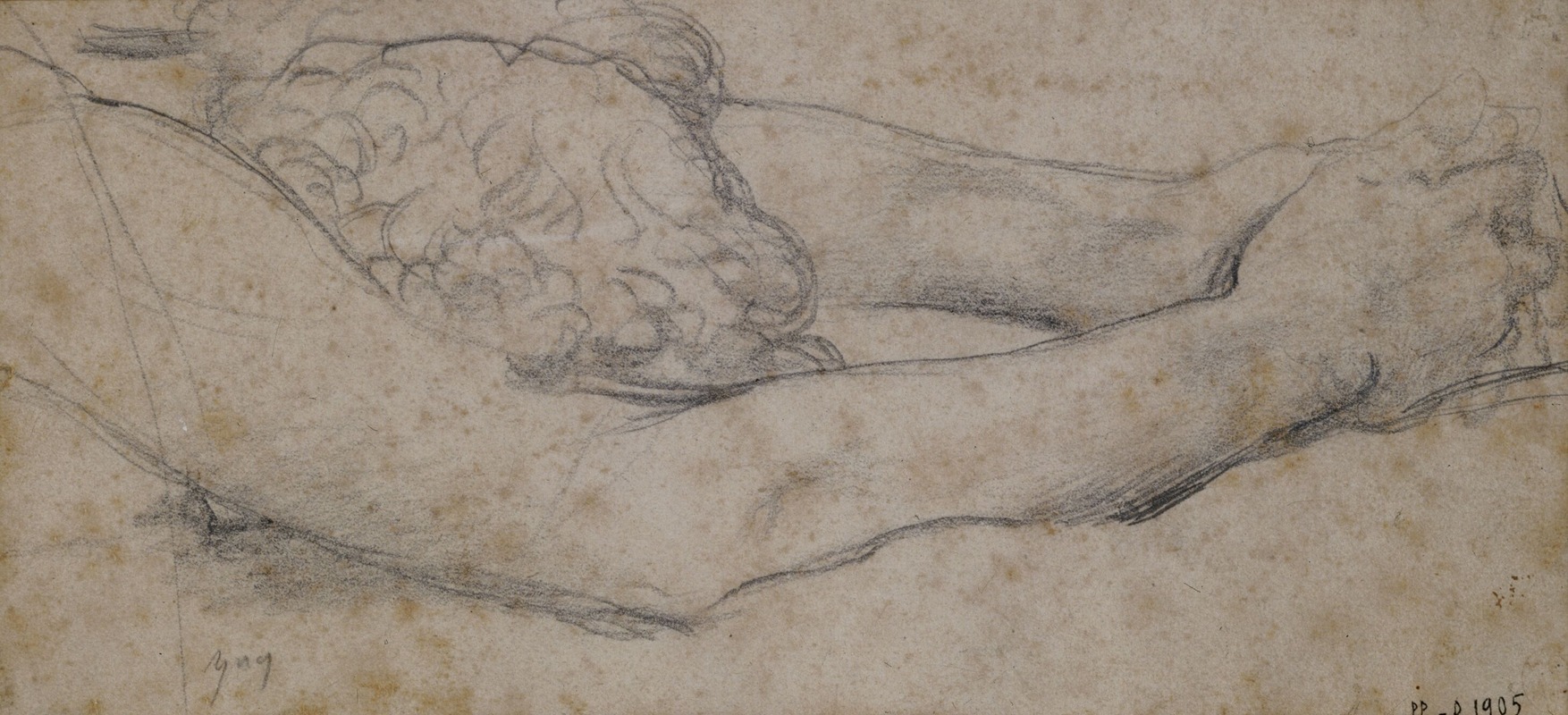 Jean Auguste Dominique Ingres - Etude d’homme prosterné