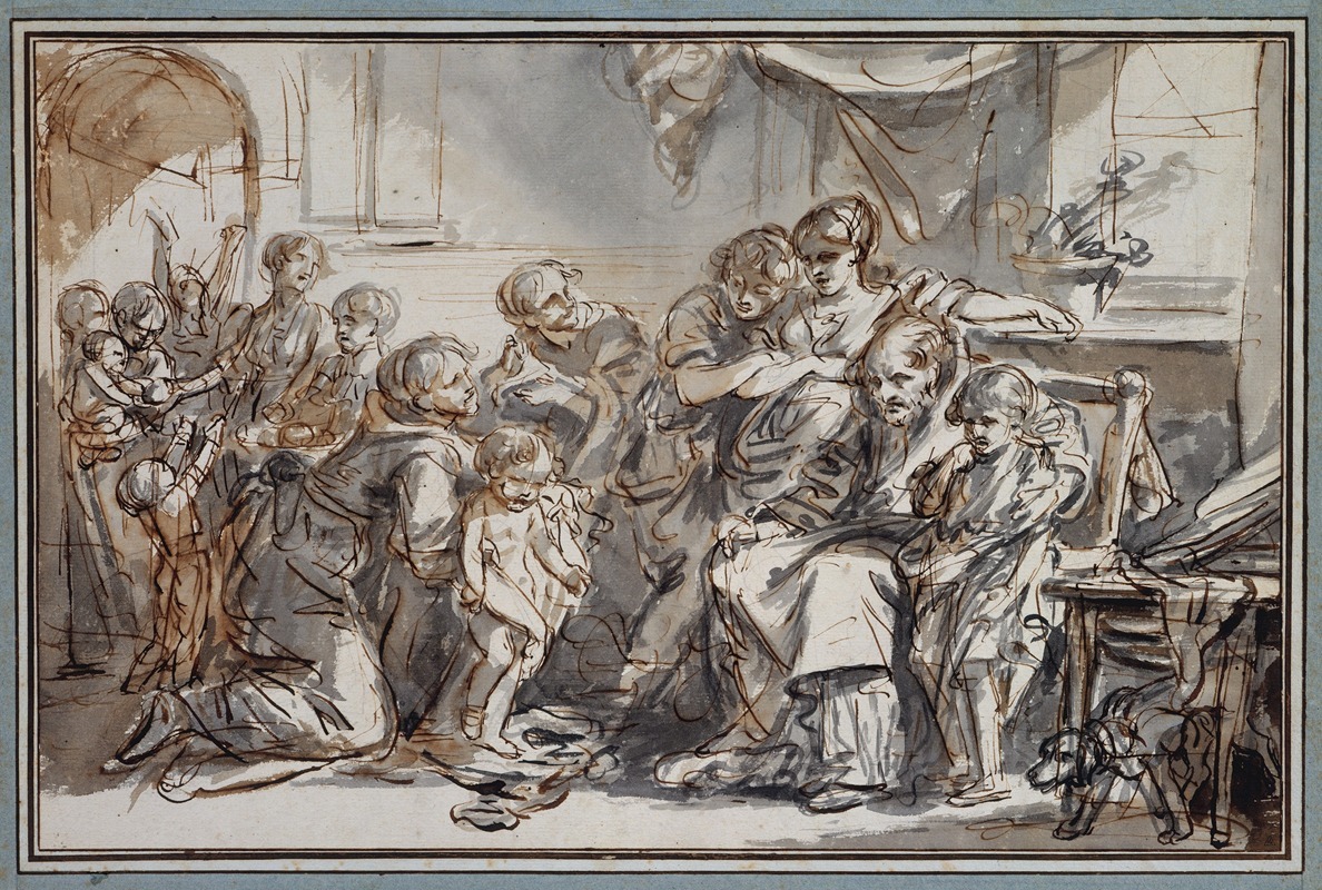 Jean-Baptiste Greuze - Domestic Scene