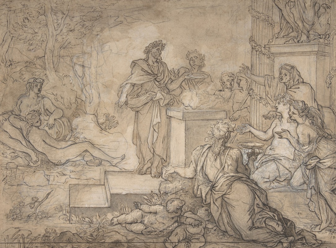 Louis de Boullogne - Sacrifice Offered before a Statue of Jupiter