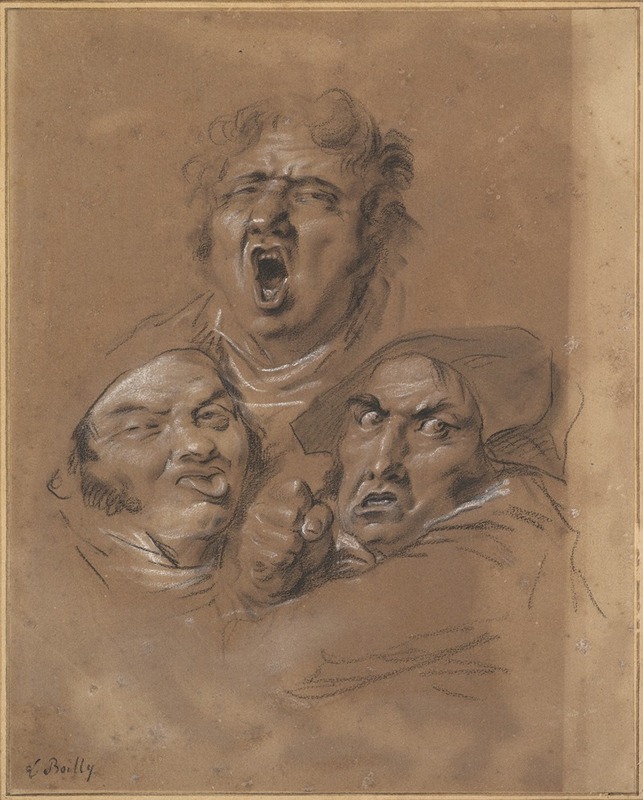 Louis Léopold Boilly - Study of Three Heads