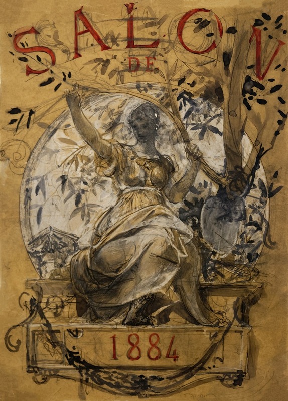 Luc-Olivier Merson - Salon de 1884, projet de couverture