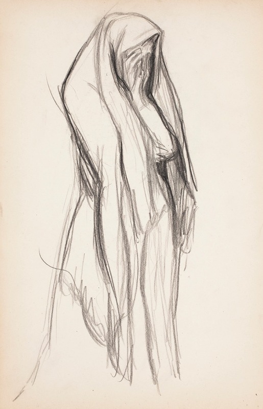 Magnus Enckell - Luonnos maalaukseen Itkevä nainen, 1904