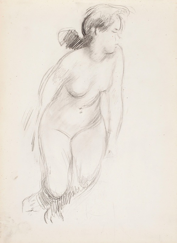 Magnus Enckell - Sitting naked woman
