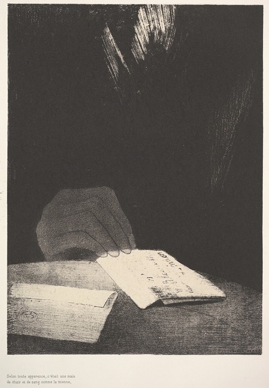 Odilon Redon - To all appearances, it was a hand of flesh and blood just like my own