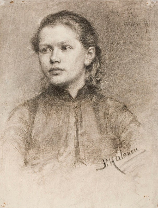 Pekka Halonen - Portrait of a Young Woman