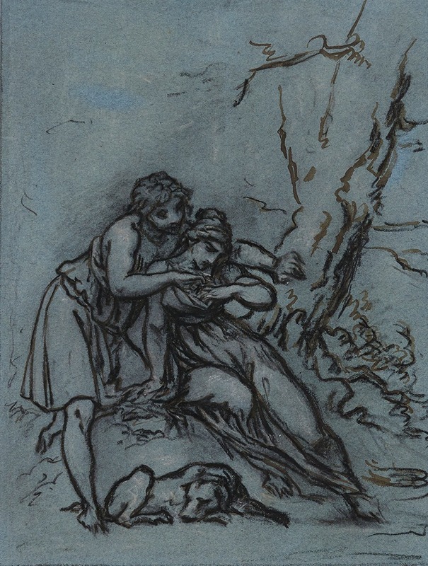 Pierre-Paul Prud'hon - Daphnis, usant de cette occasion, lui mit la main dans le sein dont il tira la gente cigale